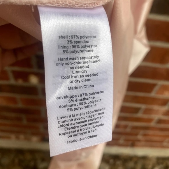 Davids Bridal Womens 8 Blush Pink Sweetheart Strapless Satin Formal Dress - Picture 5 of 8